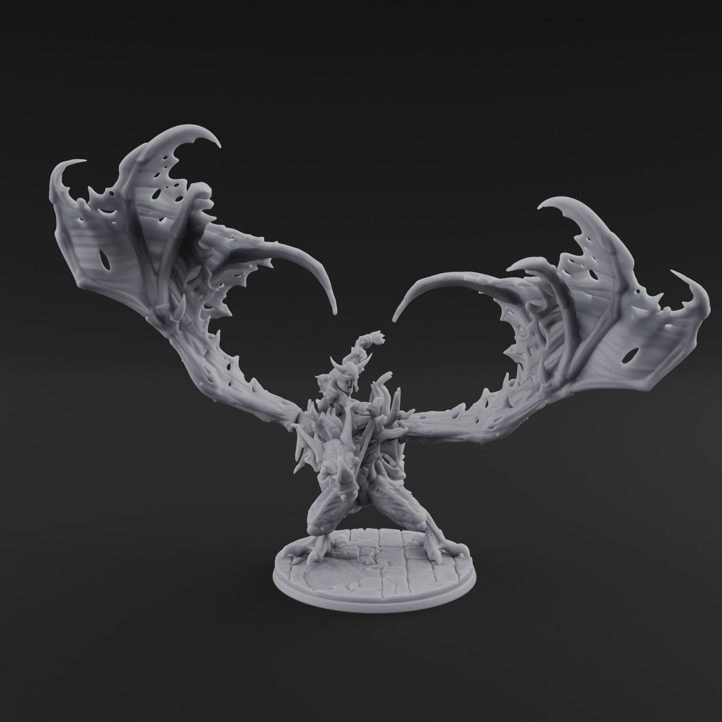 Wings Spread Wide Ghoul Bat Rider