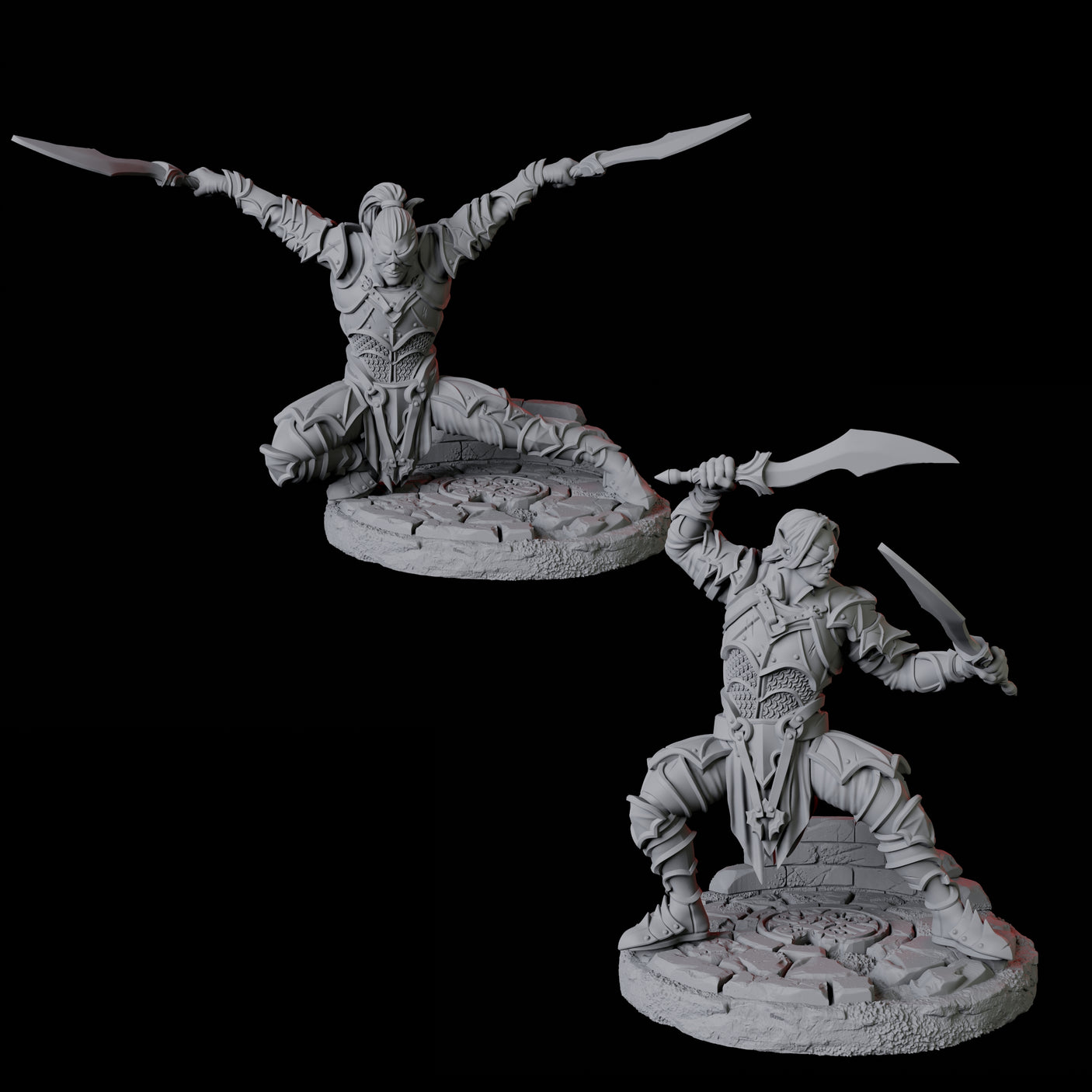 Two Blind Sword Warriors