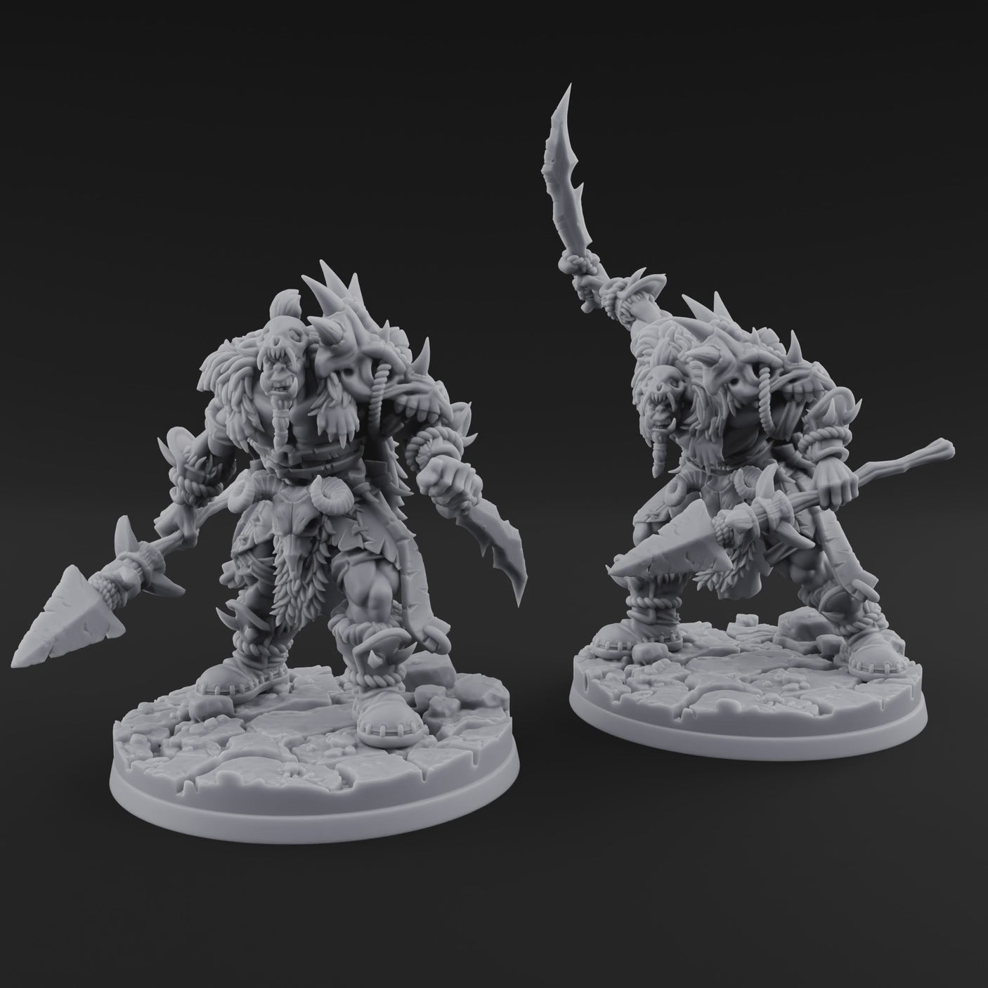 Spikes Bristling Aggressive Orc Hunters