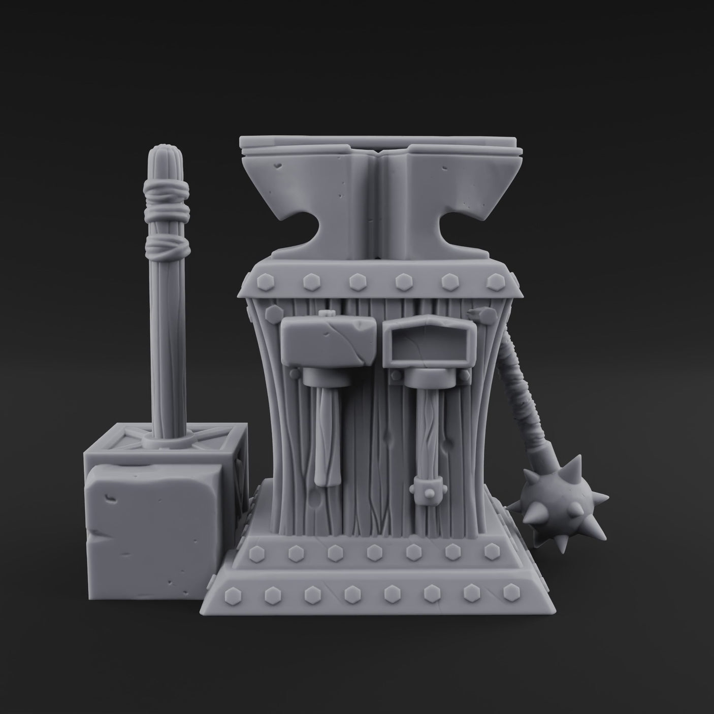 Riveted-Steel Forge Anvil