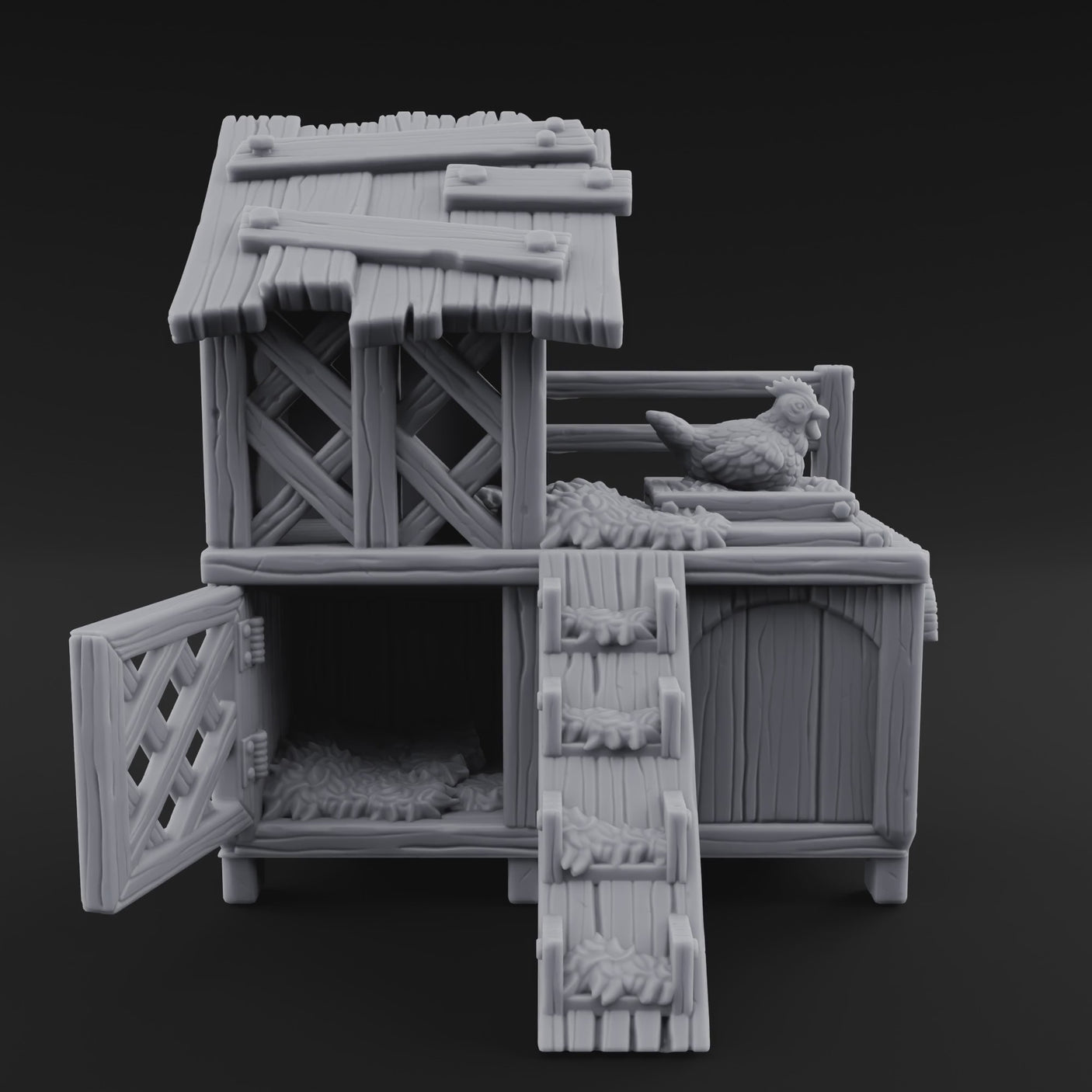Roost-Topped Farmstead Hen House