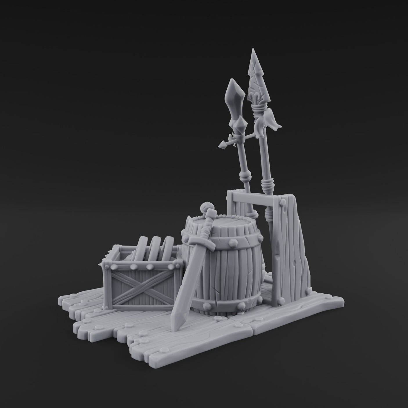 Spiked-Guard Weapon Rack Display