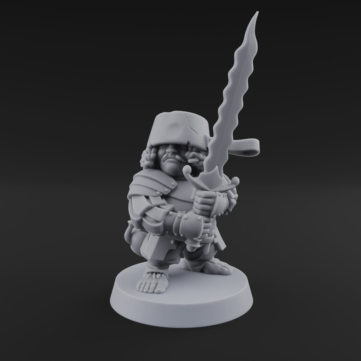 Swinging Low Halfling Greatsword Unit D