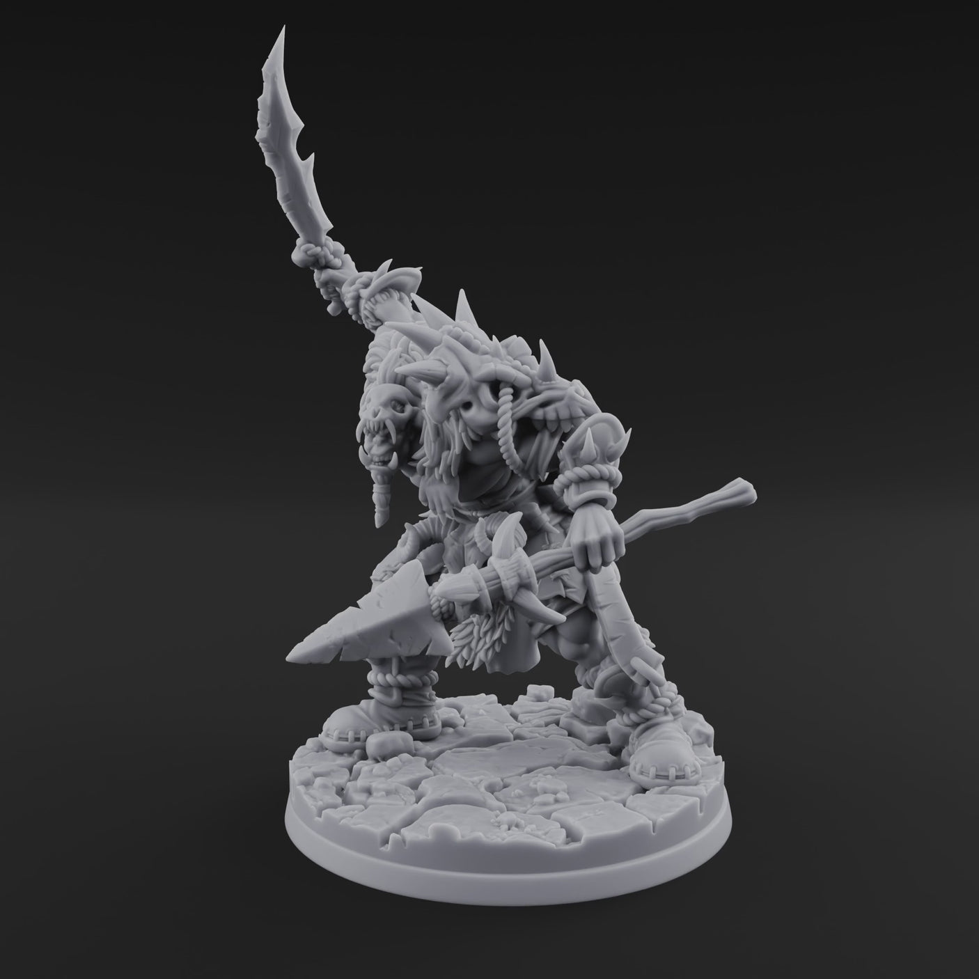 Spikes Bristling Aggressive Orc Hunters B