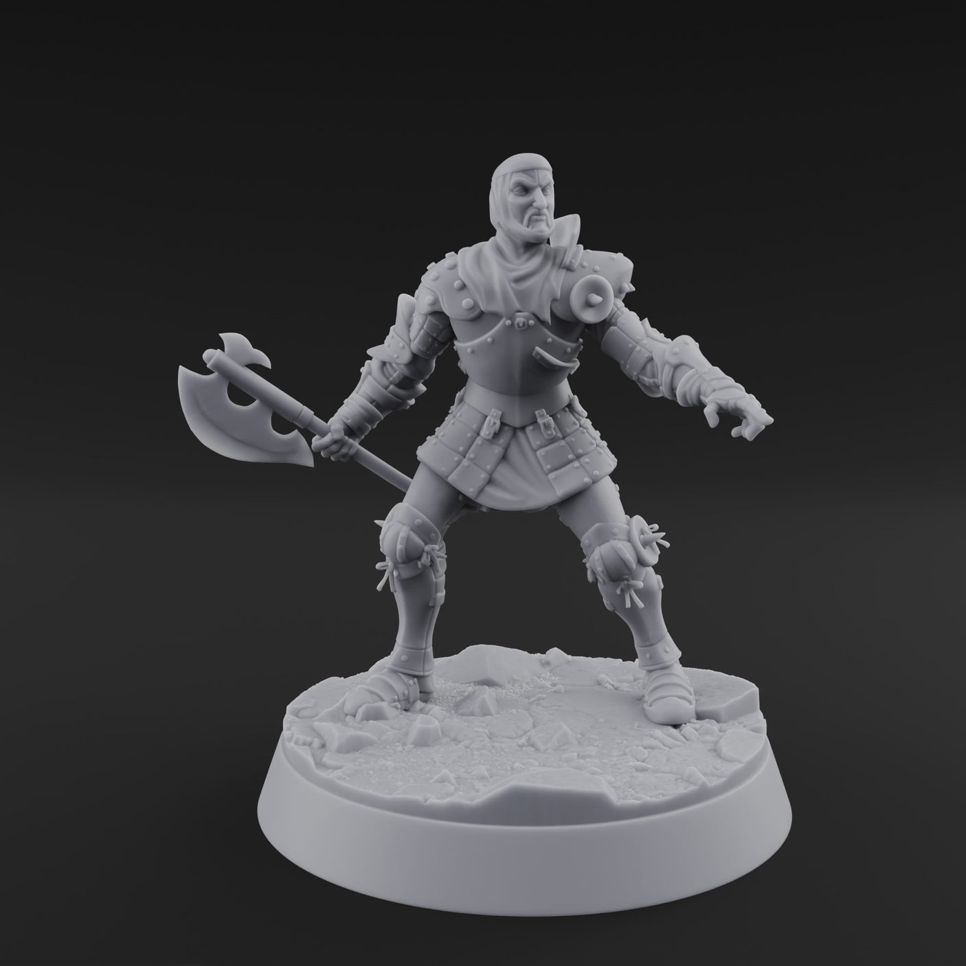Legs Spread Battle Ready Human Warrior
