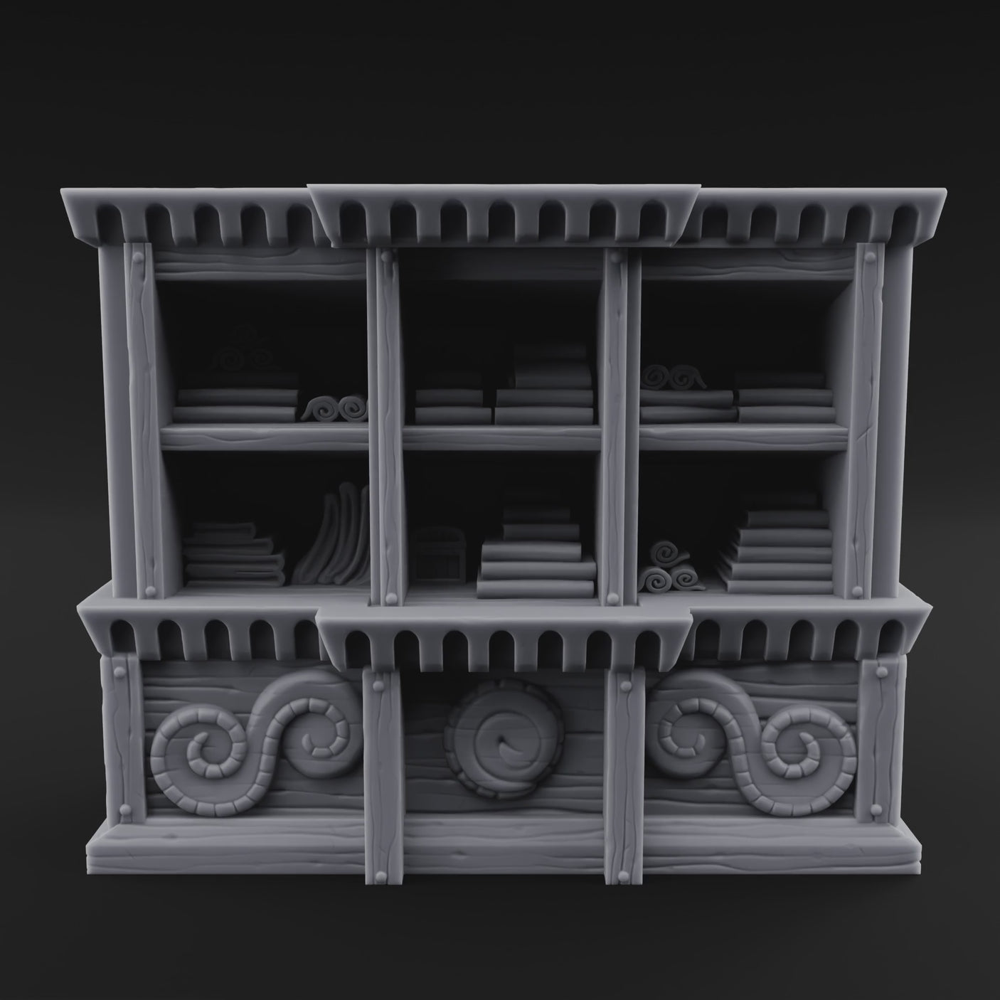 Scroll-Adorned Merchant Storehouse
