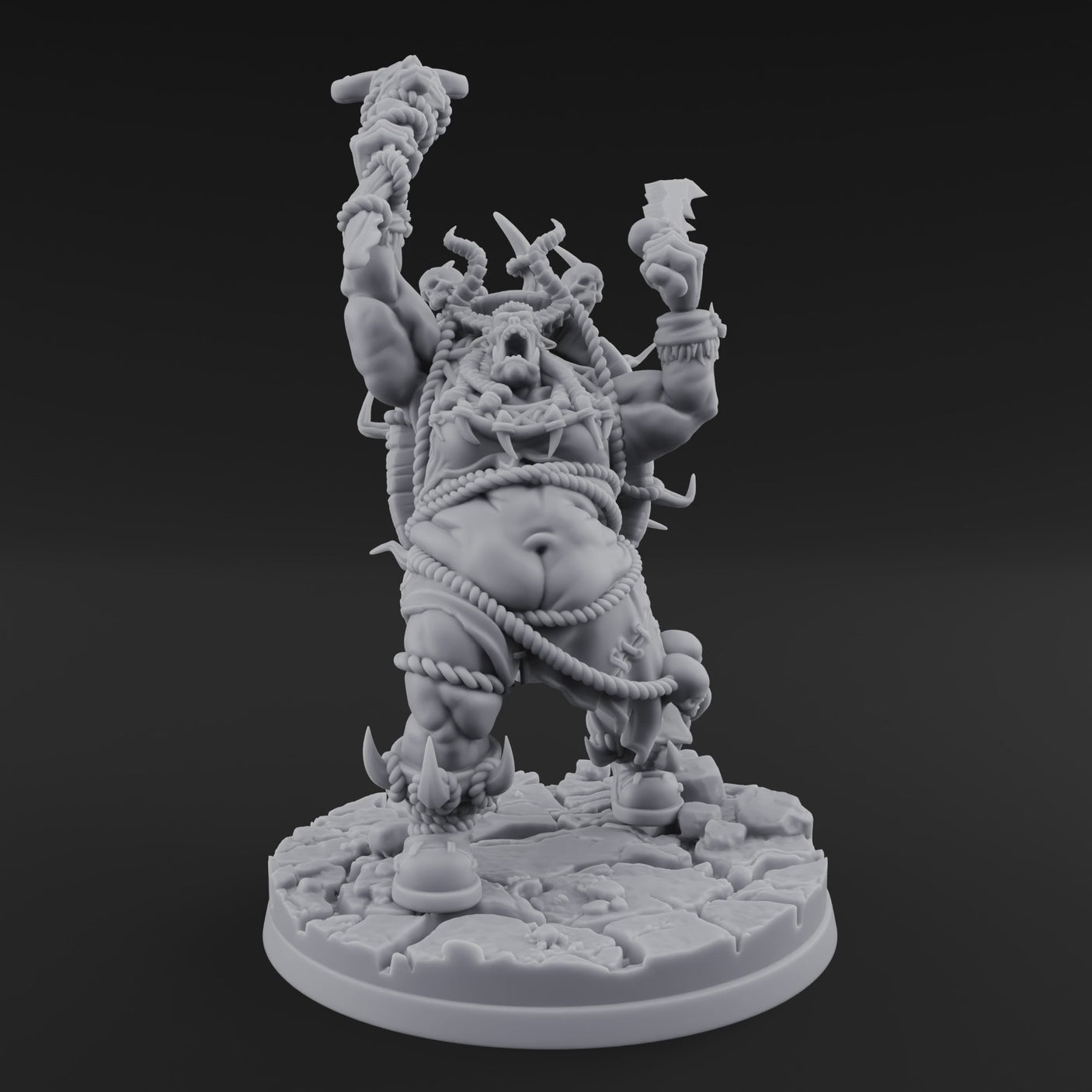 Horns Crowned Spellcasting Orc Shamen B