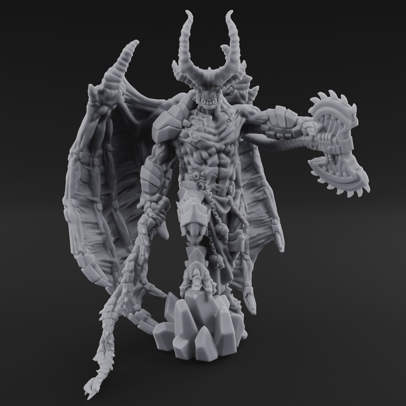 Wings Spread Menacing Demon Lord