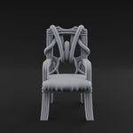 Spiral-Armed Throne Chair