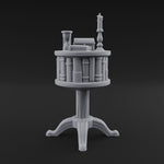 Pedestal-Mounted Display Curio Table