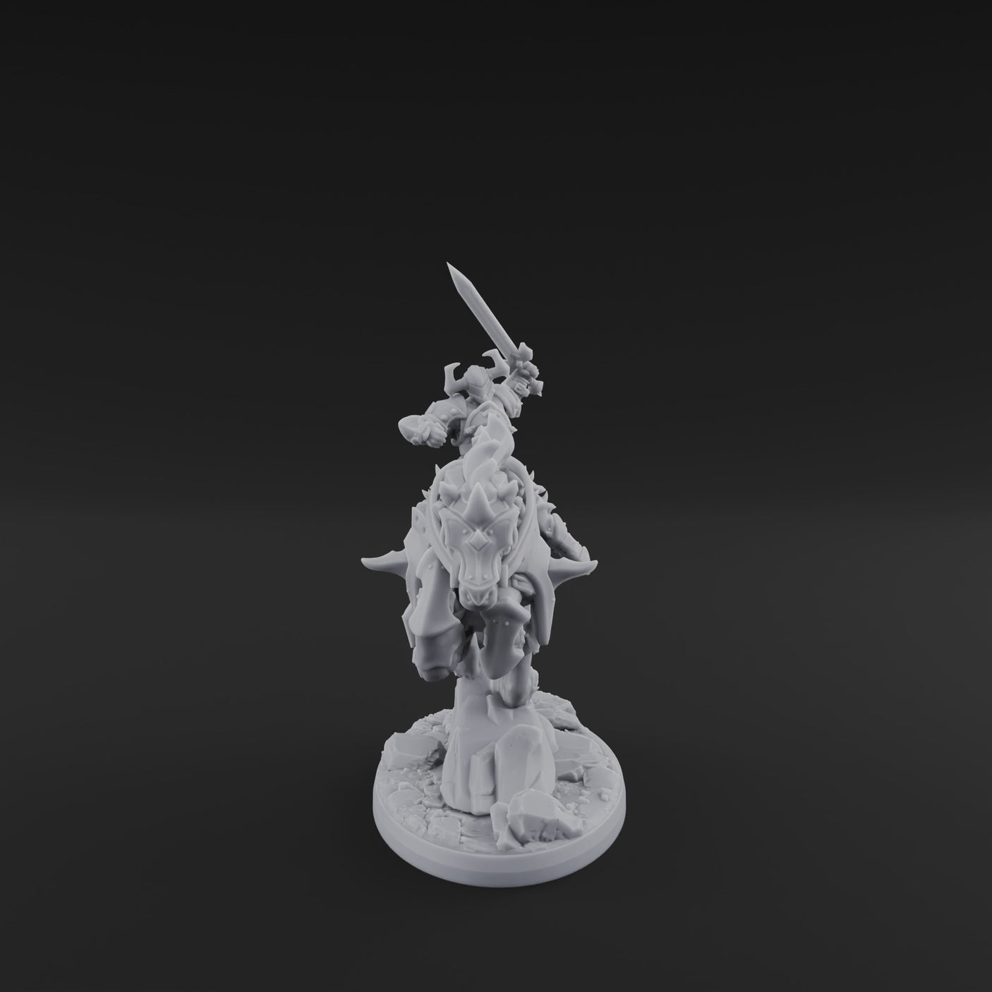 Fist Raised Triumphant War Stallion Warlord H