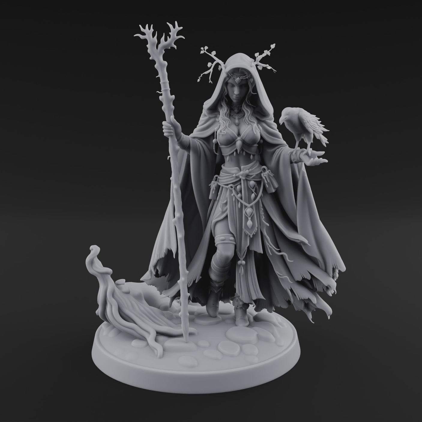 Antlers Crowned Commanding Fey Lord Druid