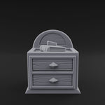 Scroll-Topped Bedroom Nightstand