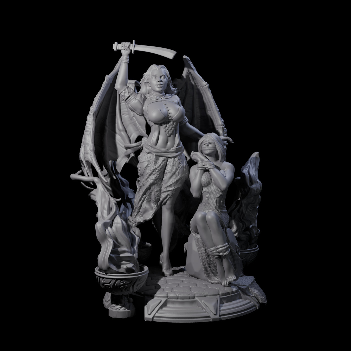 Female Vampire with Victim
