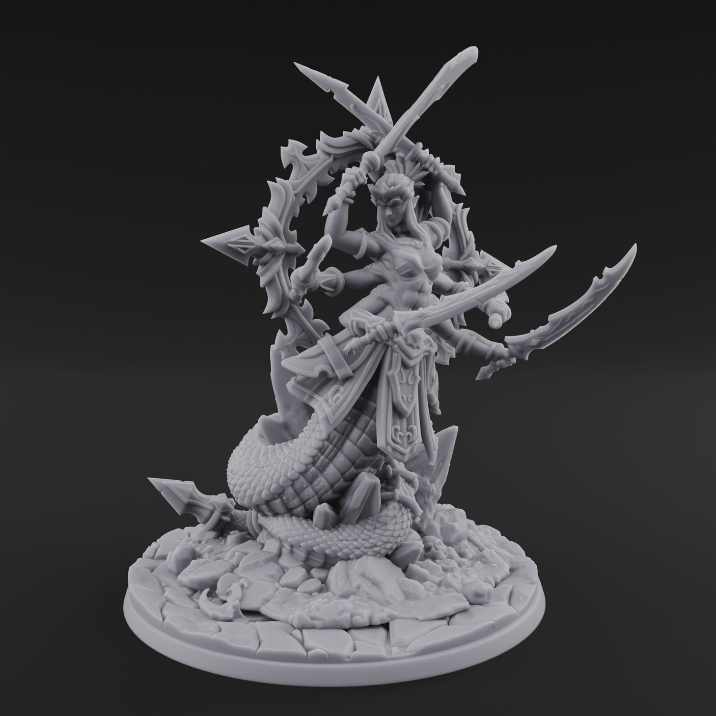 Blades Crossed Deadly Marilith Warrior