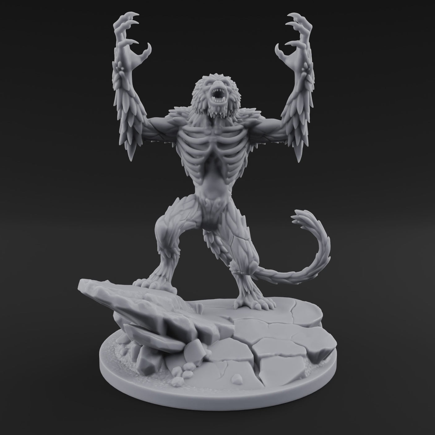 Snarling On Stone Barghest Beasts B