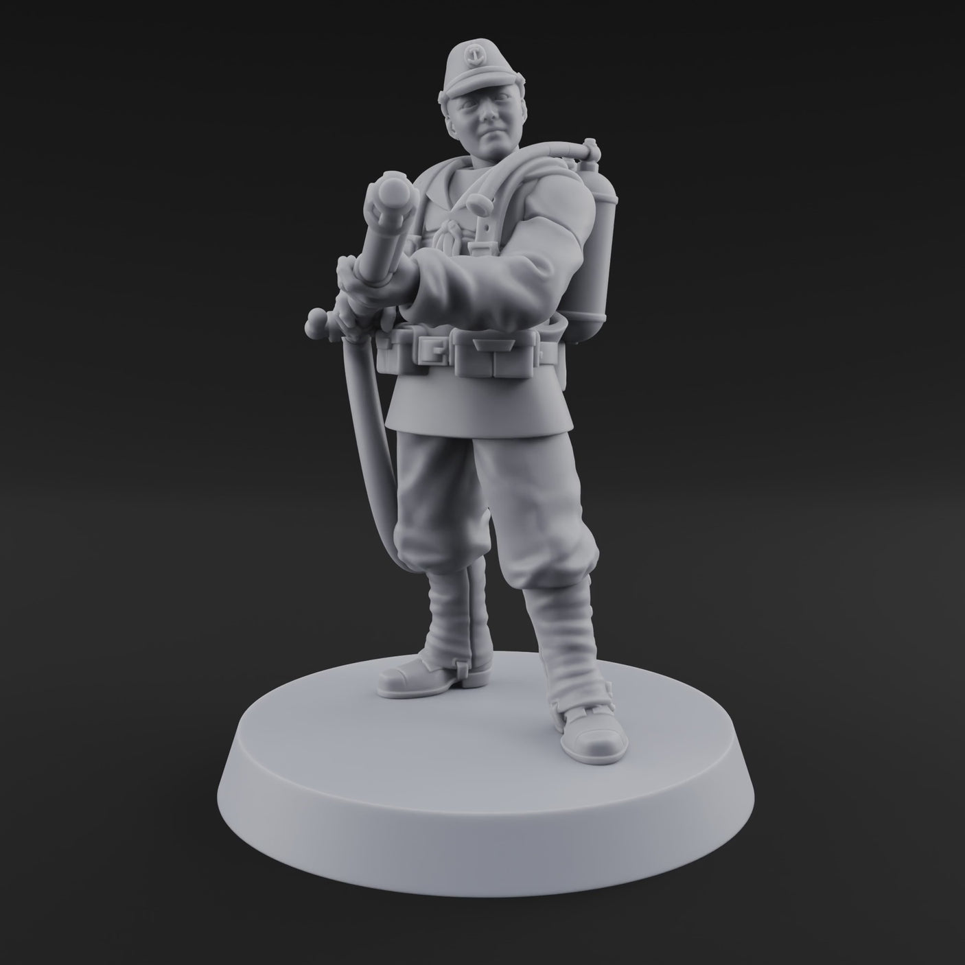 Shouldering The Flamethrower World War 2 Japanese Soldiers A