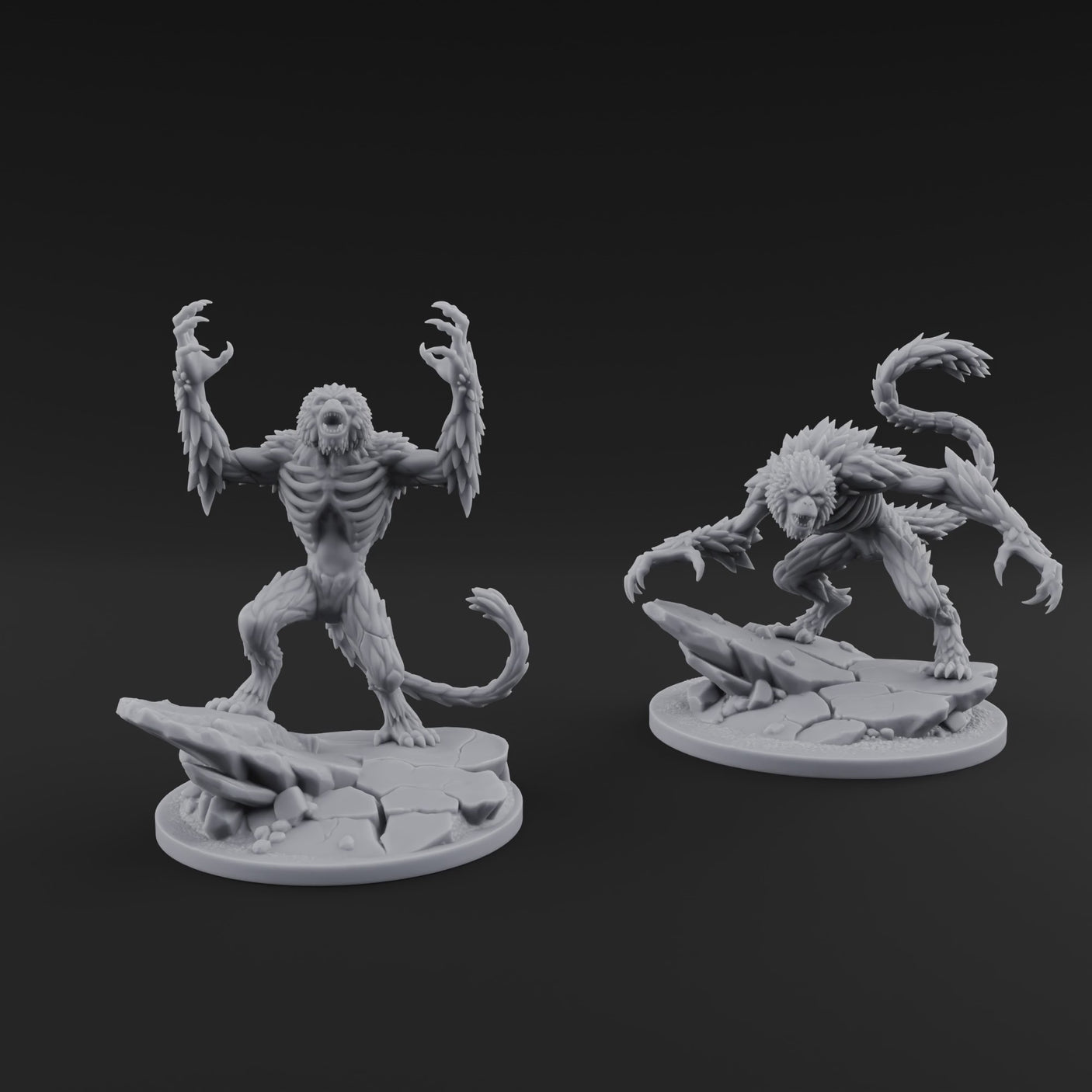 Snarling On Stone Barghest Beasts