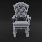 Velvet-Cushioned Throne Chair