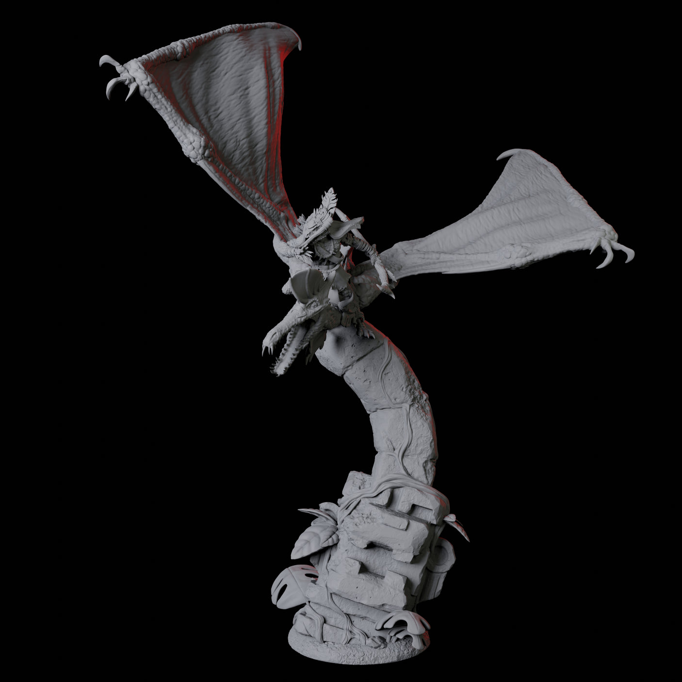 Lizardfolk Flying on Pterodactyl C