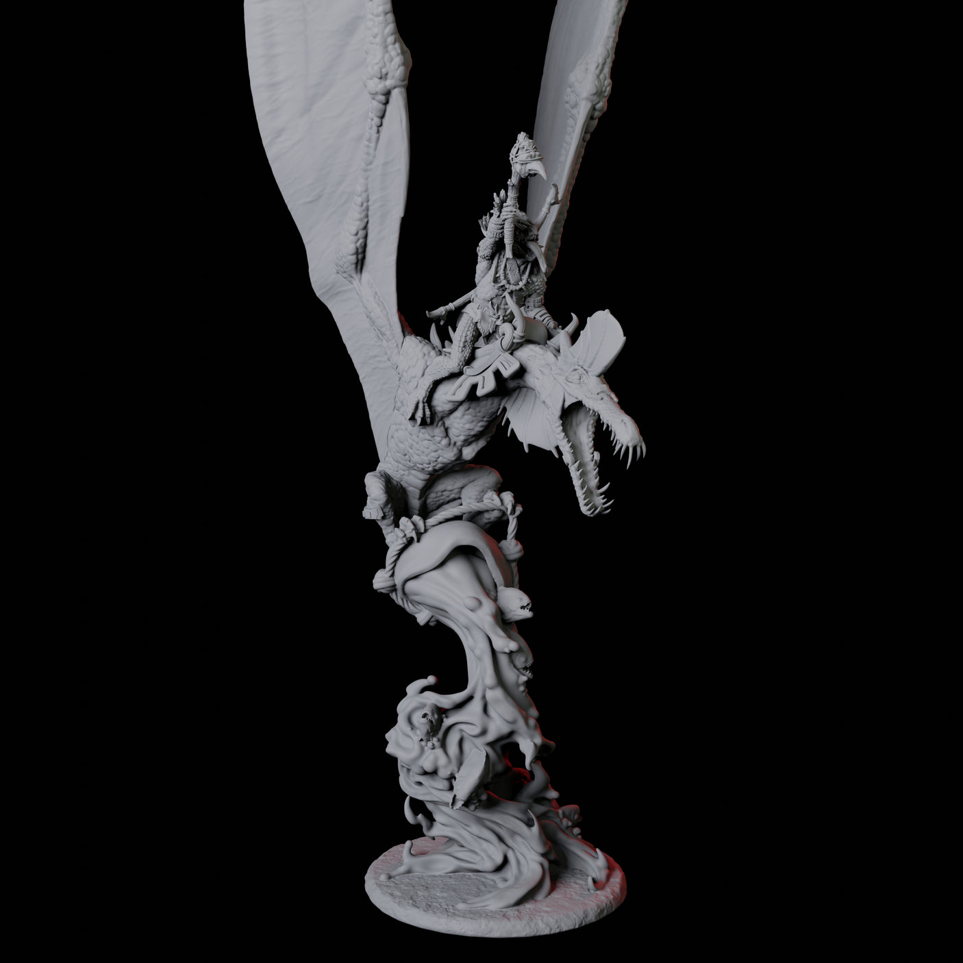 Lizardfolk Flying on Pterodactyl D