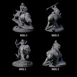 Four Shadowy Assassin Sisters riding Panthers