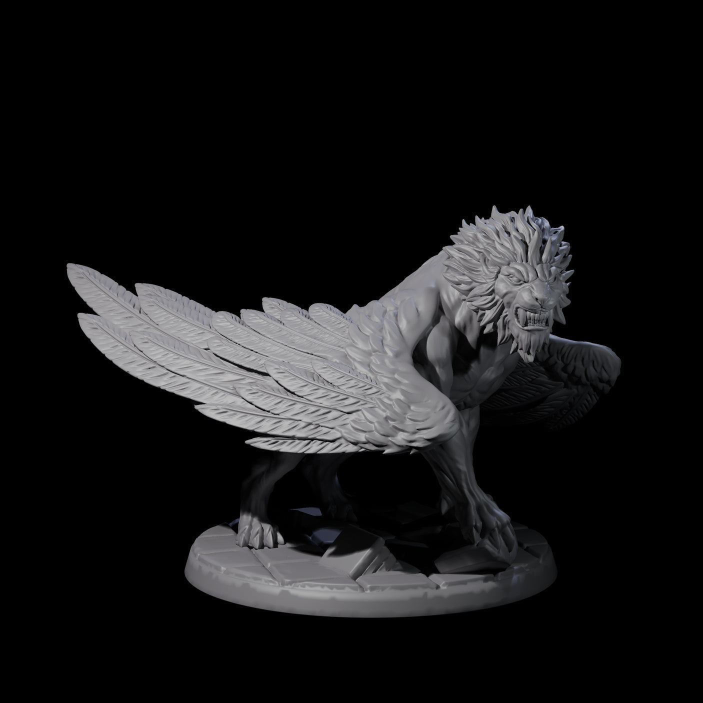 Majestic Winged Lion D