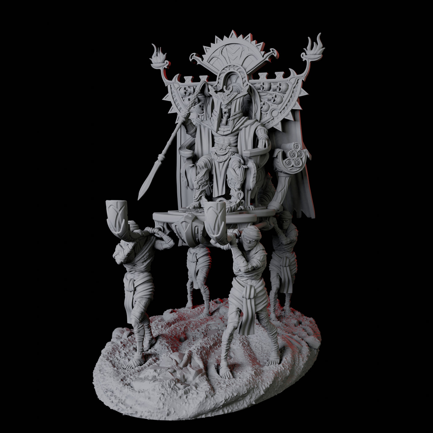 Undead Pharaoh on Litter
