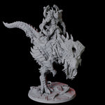 Frost Lizardfolk Champion riding a T-Rex