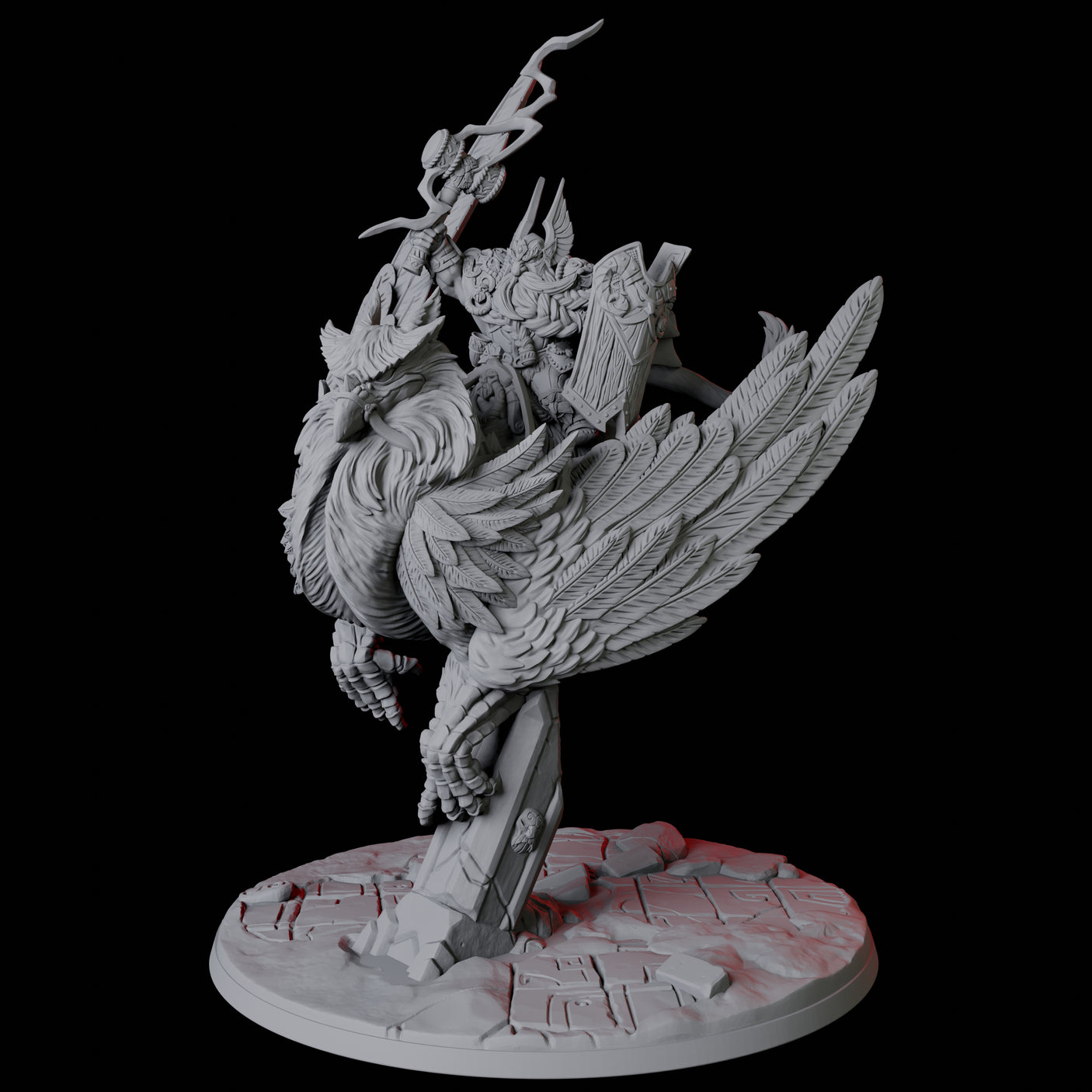 Dwarf General mounted on griffon