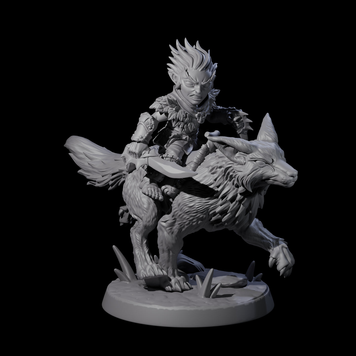 Forest Halfing Warrior Riding Fox A