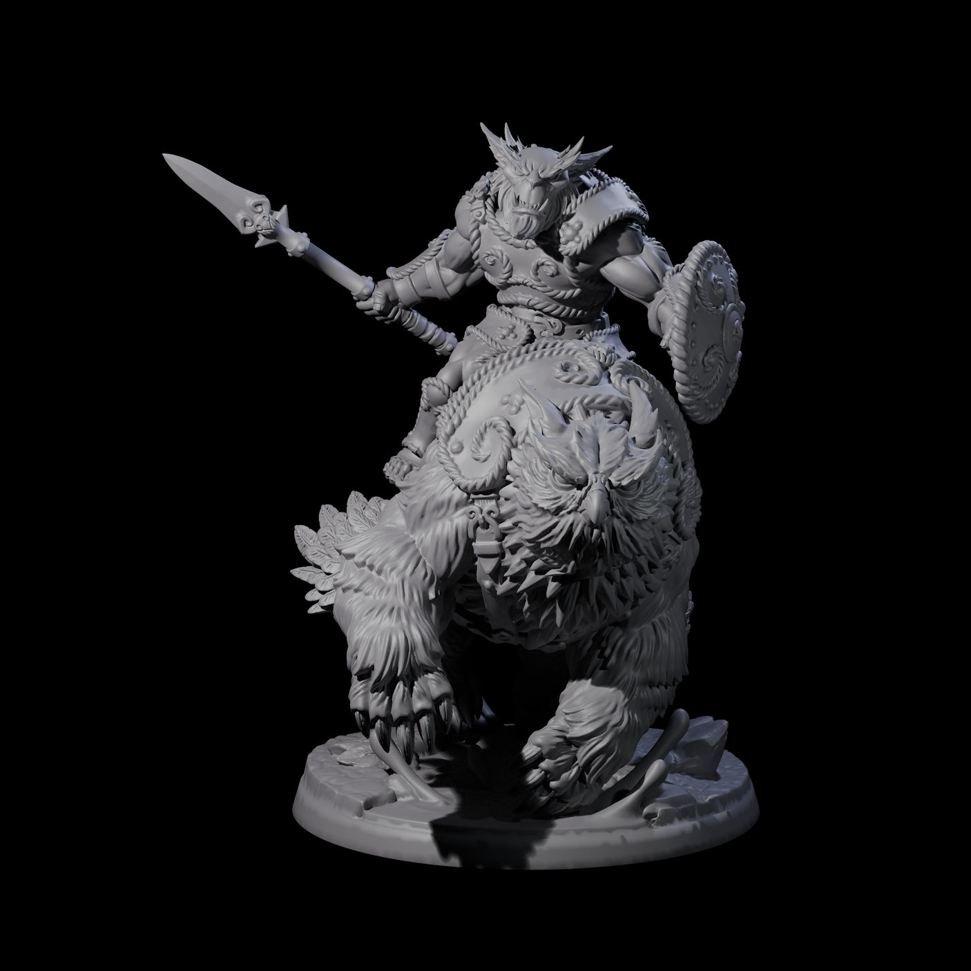 Raging Bugbear mounted on Owlbear A