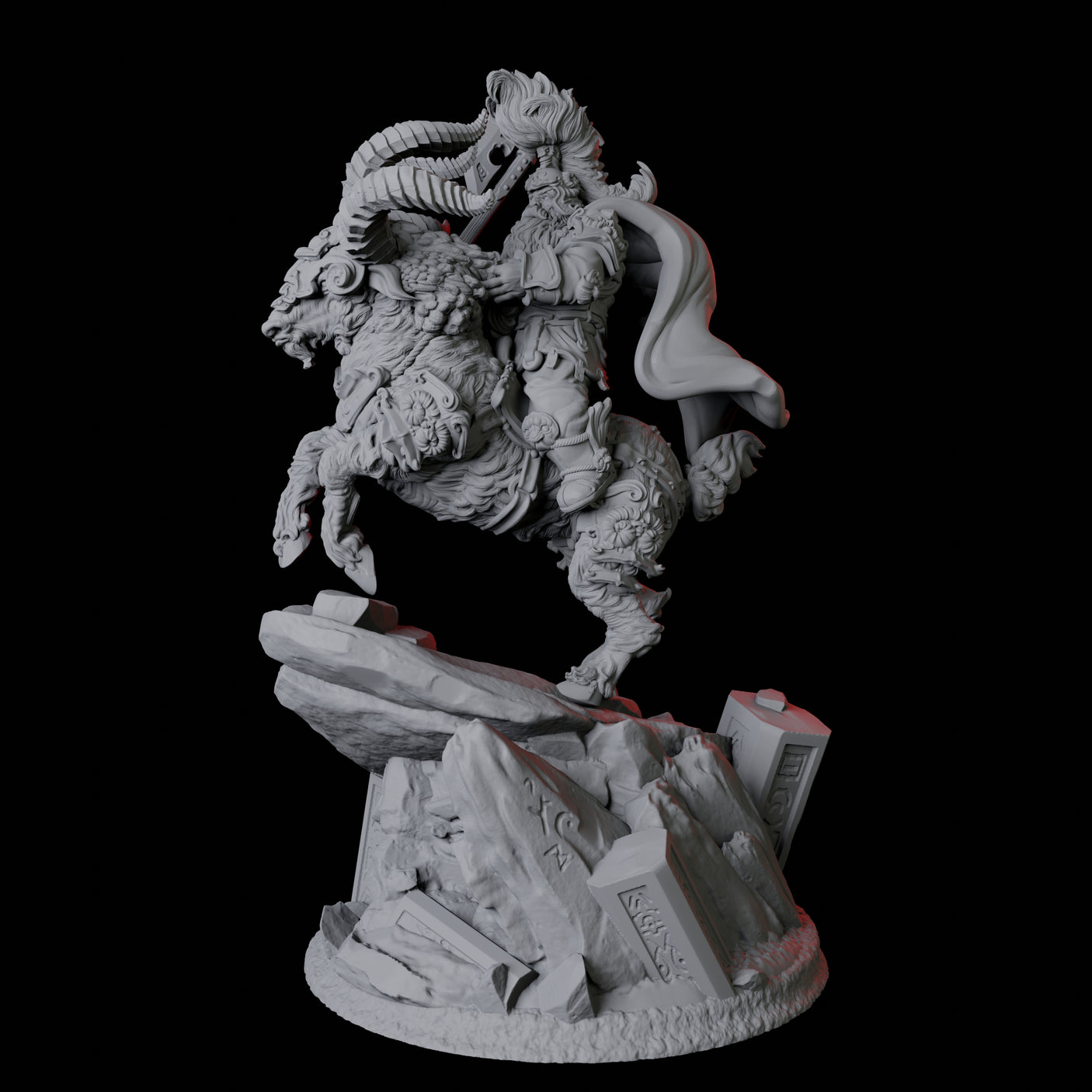 Goat Mounted Dwarf Warrior A