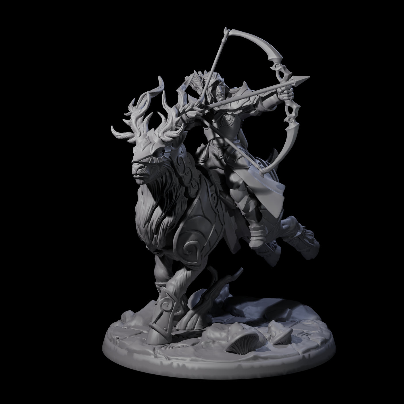 Honourable High Elf Rider on Giant Elk B