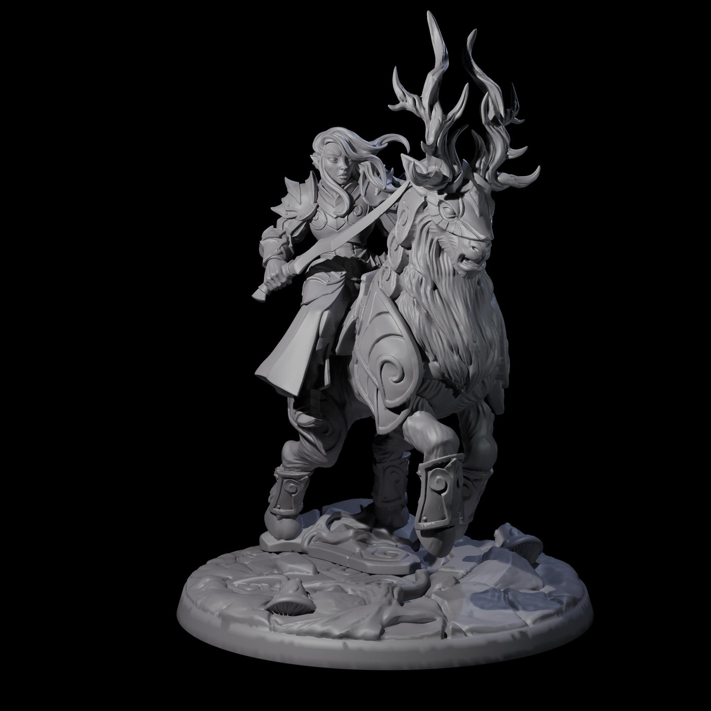 Honourable High Elf Rider on Giant Elk C