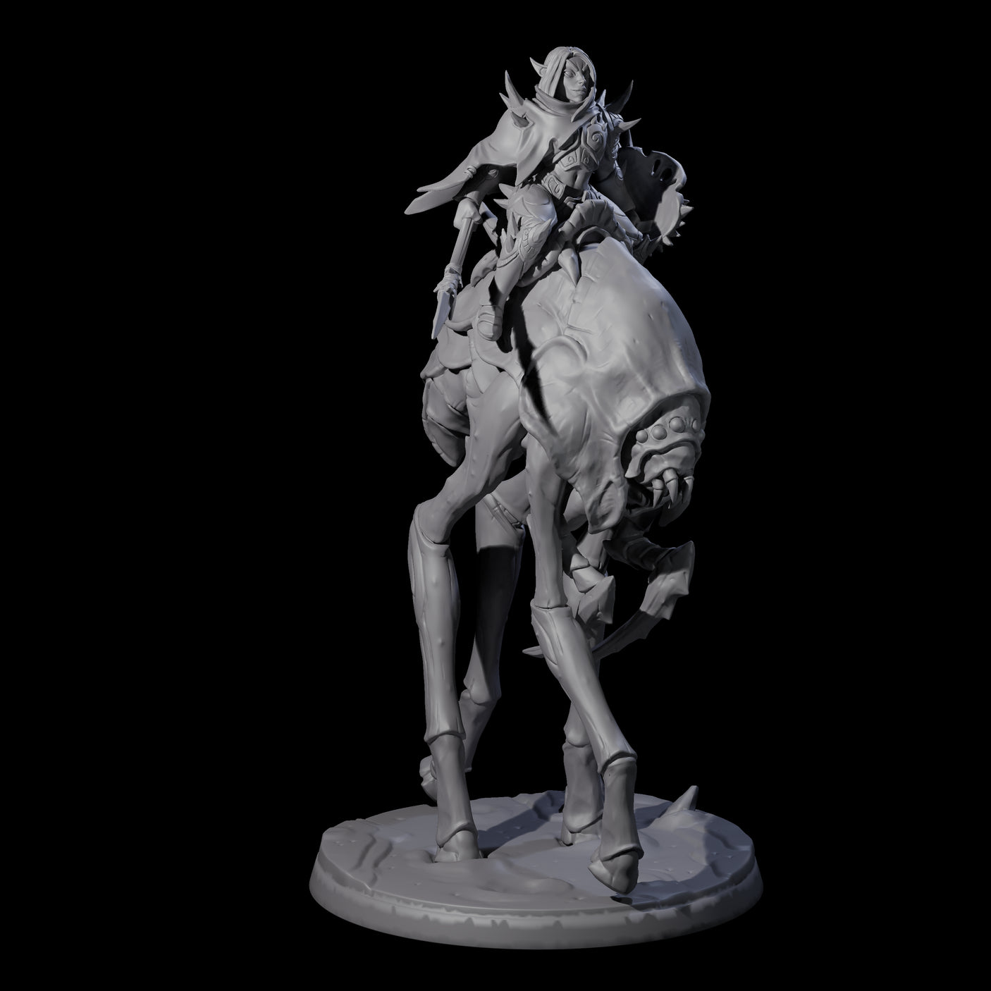 Attacking Drow Warrior on Underdark Ankheg C