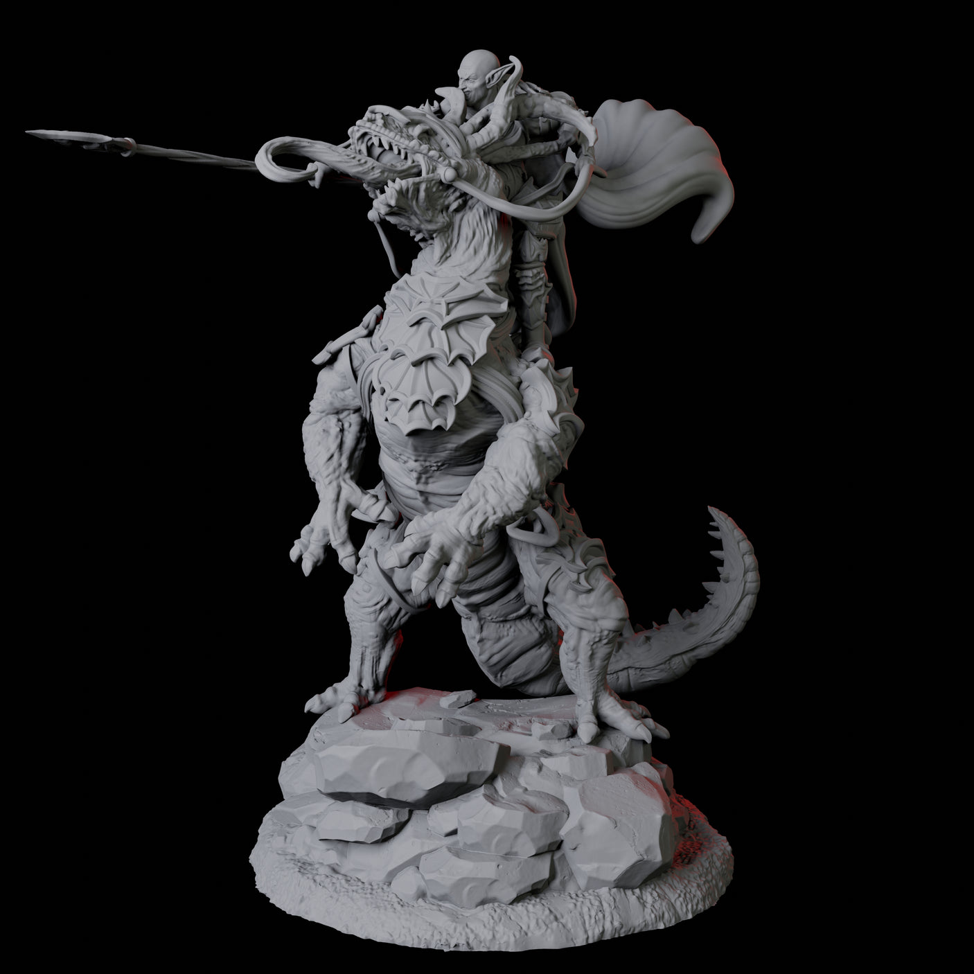 Fighter mounted on Giant Lizard D