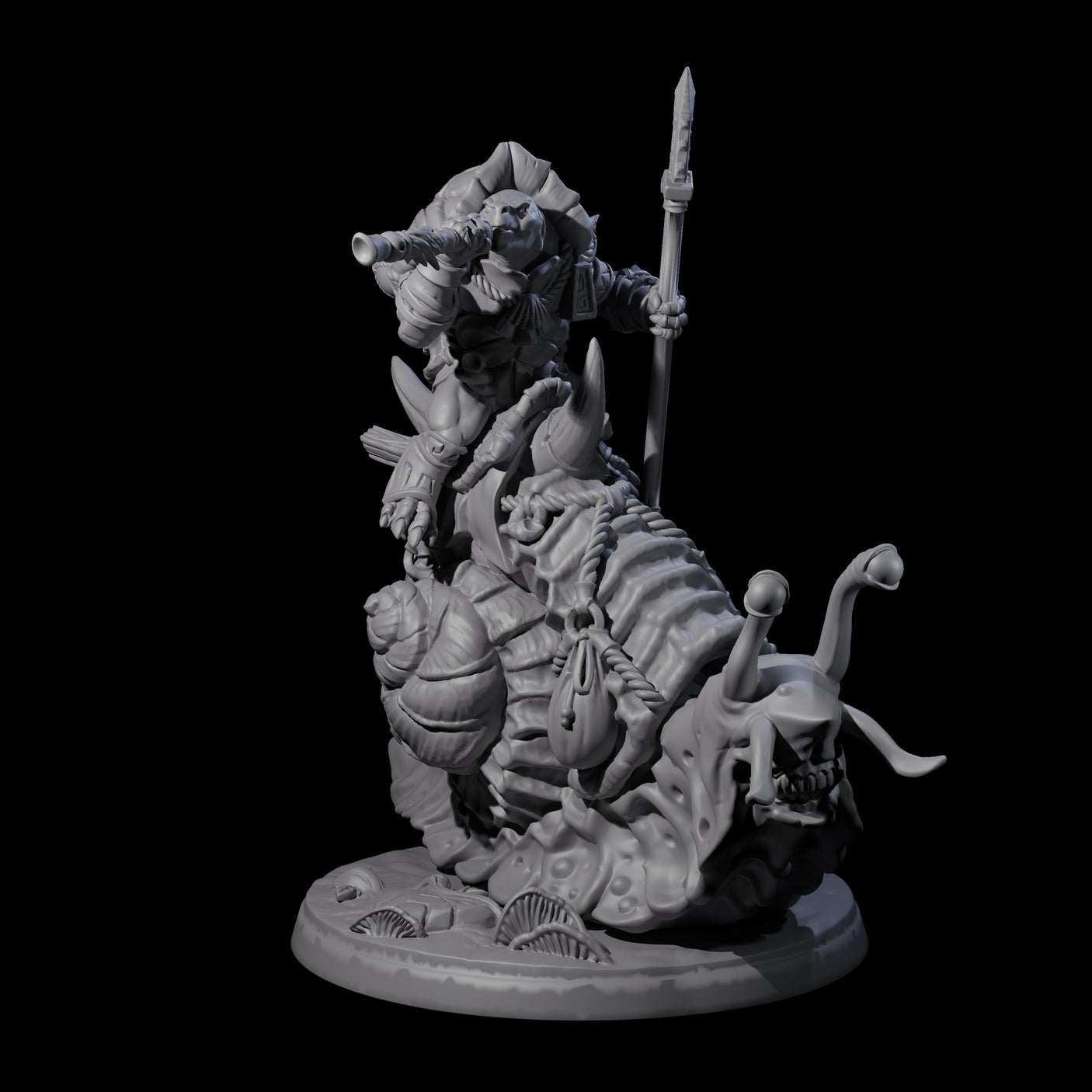 Tortle Warrior Riding Giant Snail D