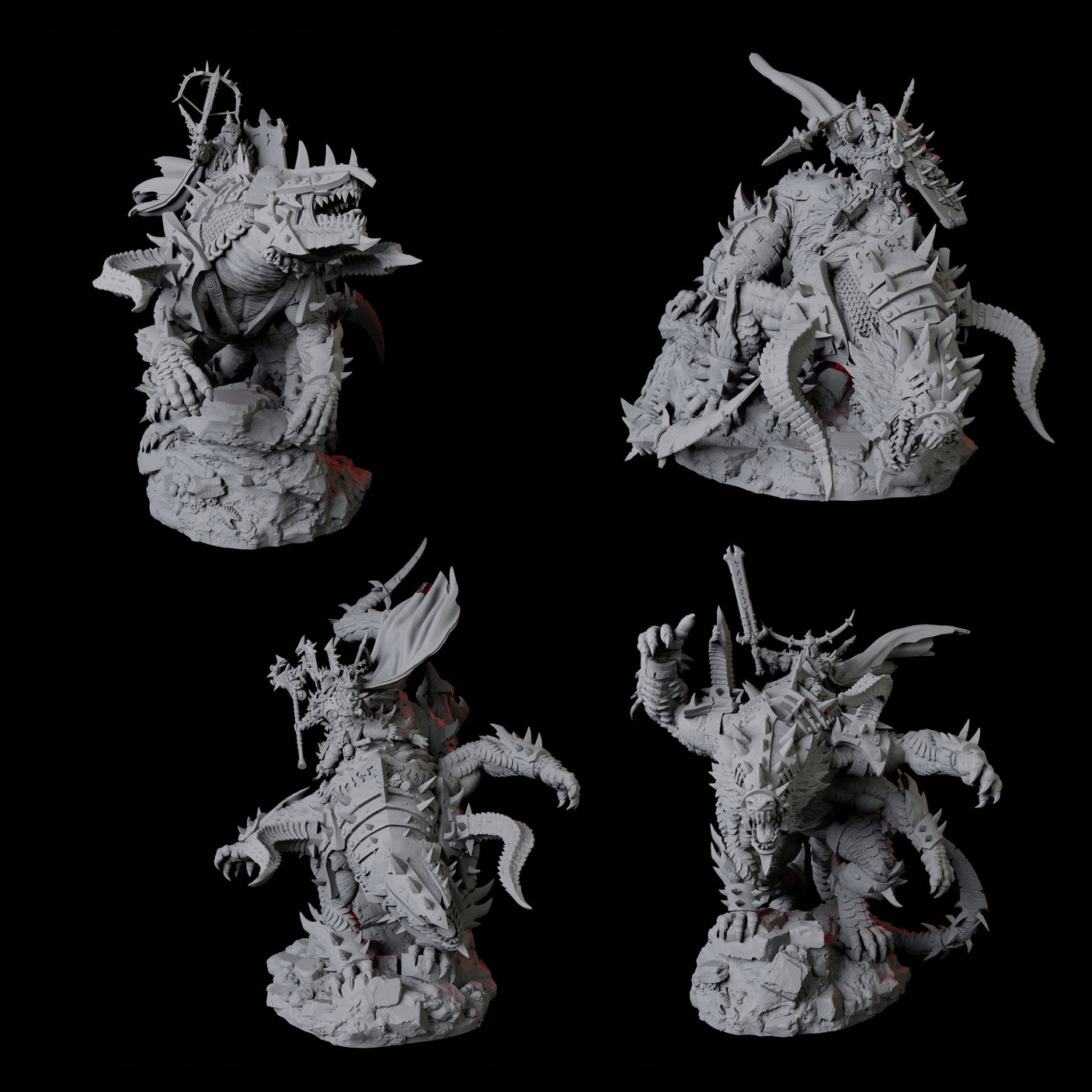 Four Armoured Warriors riding Udaaks