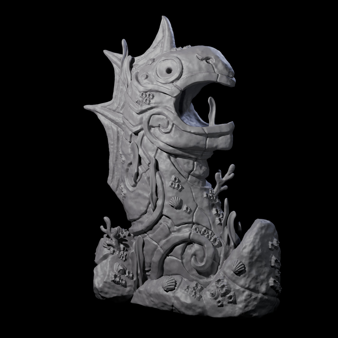 Underwater Ruined Statue B