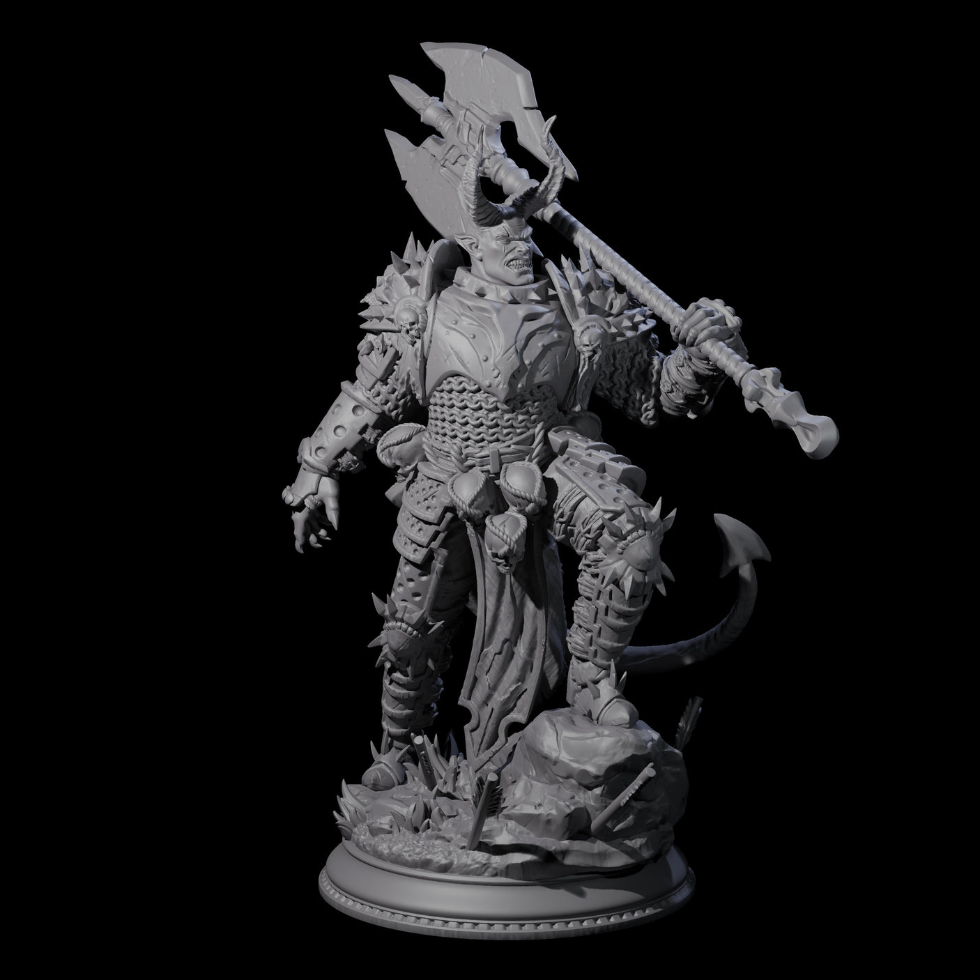 Brutal Tiefling Warrior