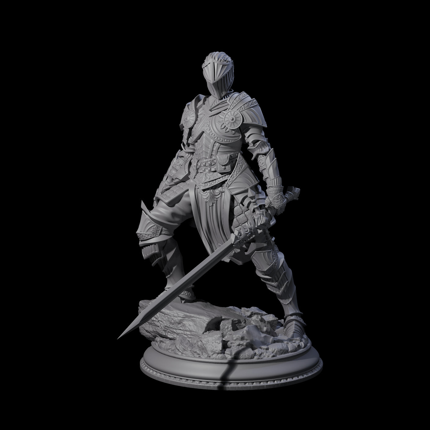 Leaning Ornate Knight