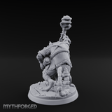 Staff Held High Ratfolk Priest Miniature for Dungeons and Dragons, Pathfinder or other TTRPGs