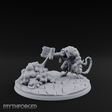 Spell Hurling Ratfolk Priest Miniature for Dungeons and Dragons, Pathfinder or other TTRPGs