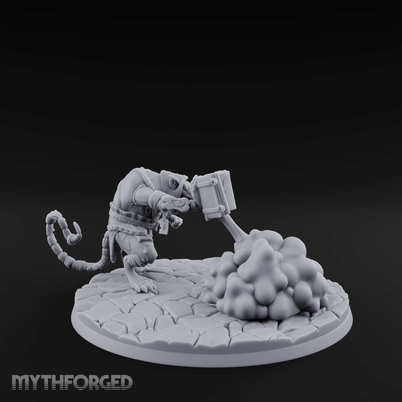 Spell Hurling Ratfolk Priest Miniature for Dungeons and Dragons, Pathfinder or other TTRPGs