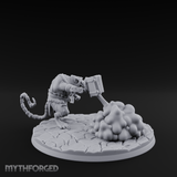 Spell Hurling Ratfolk Priest Miniature for Dungeons and Dragons, Pathfinder or other TTRPGs