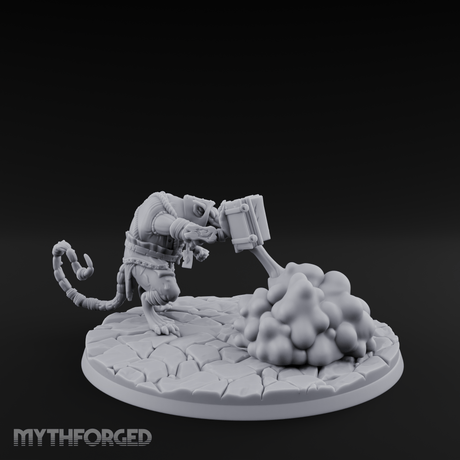 Spell Hurling Ratfolk Priest Miniature for Dungeons and Dragons, Pathfinder or other TTRPGs