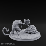 Spell Hurling Ratfolk Priest Miniature for Dungeons and Dragons, Pathfinder or other TTRPGs