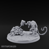 Spell Hurling Ratfolk Priest Miniature for Dungeons and Dragons, Pathfinder or other TTRPGs