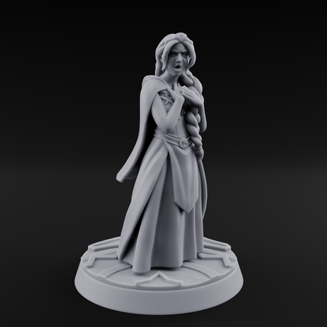 Clutching Her Pearls Human Princess Miniature for Dungeons and Dragons, Pathfinder or other TTRPGs